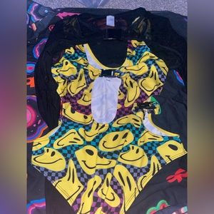 IHEARTRAVES Smiley Bodysuit